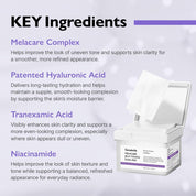 Genabelle Melacare Dual Pad ingredients – patented 3-layer HA Pullulan Coptis Japonica hydroxyethyl urea barrier soothing