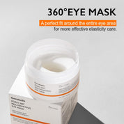 Genabelle PDRN 360 Eye Mask gauze patch – soft gauze adheres upper lower eyelids 360 degree coverage no slipping essence-soaked eye zone