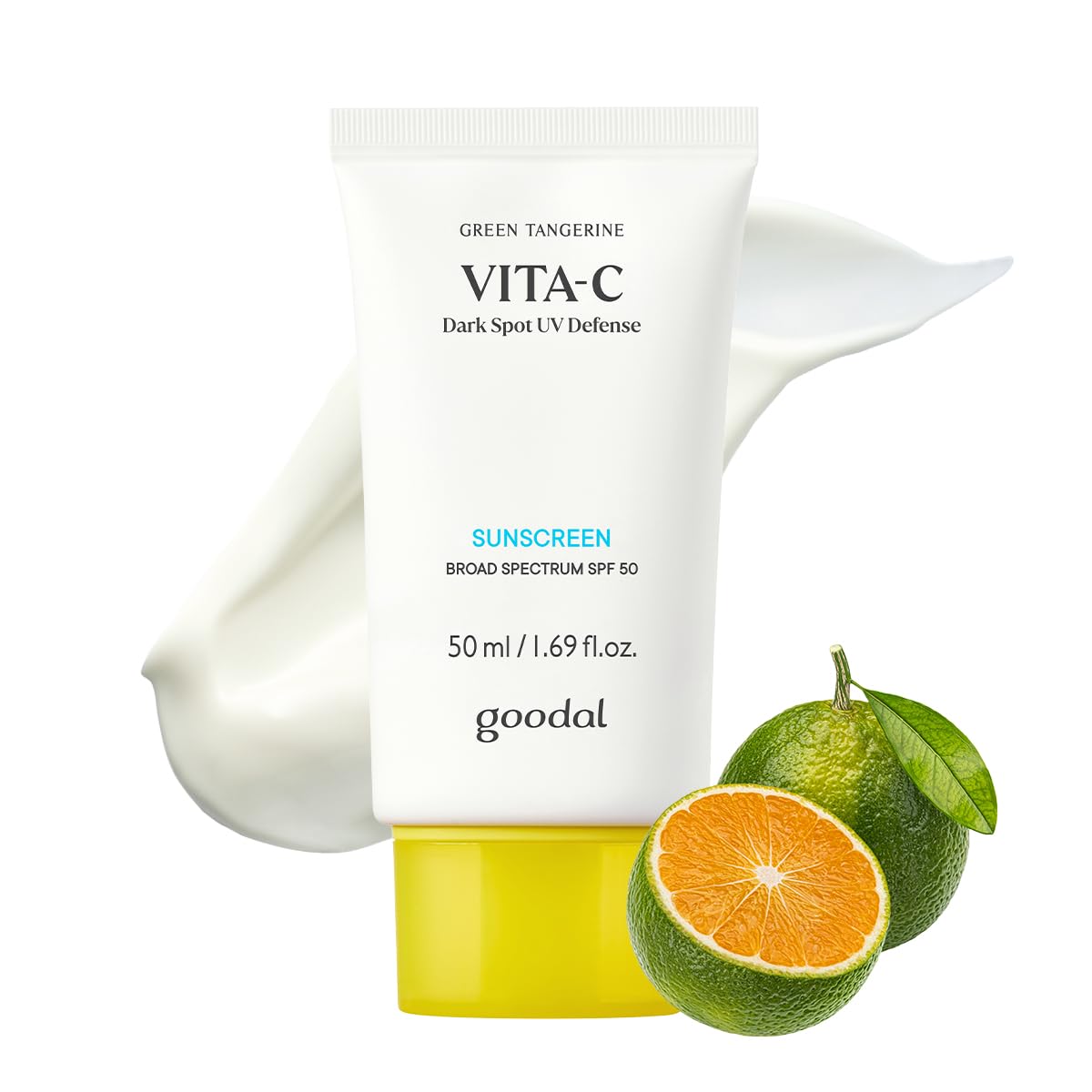Goodal Green Tangerine Vita-C Dark Spot Sunscreen SPF 50 50ml – Korean brightening sunscreen vitamin C niacinamide fragrance-free vegan $23