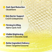 Goodal Green Tangerine Eye Patch Niacinamide Arbutin – brighten even tone dark circle discoloration 3 HA types Glycerin plump cushion under-eye