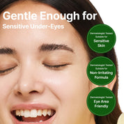 Goodal Green Tangerine Eye Patch product overview – 60 patches jar non-slip patented hydrogel embossed sheet curved under-eye 12 reviews 4.9 stars