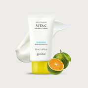 Goodal Green Tangerine Vita-C Dark Spot Sunscreen SPF 50 50ml – Korean brightening sunscreen vitamin C niacinamide fragrance-free vegan $23