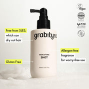 Grabity Lifting Shot how it works – spray on roots blow dry instant volume 48-hour lasting Korean root lifter fine hair