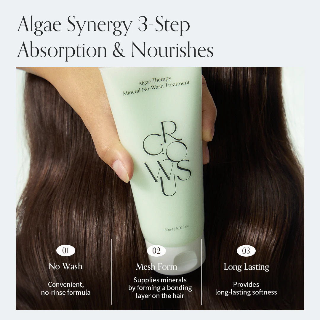 Growus Algae Therapy Mineral No Wash Treatment 150 ml - Olive Kollection