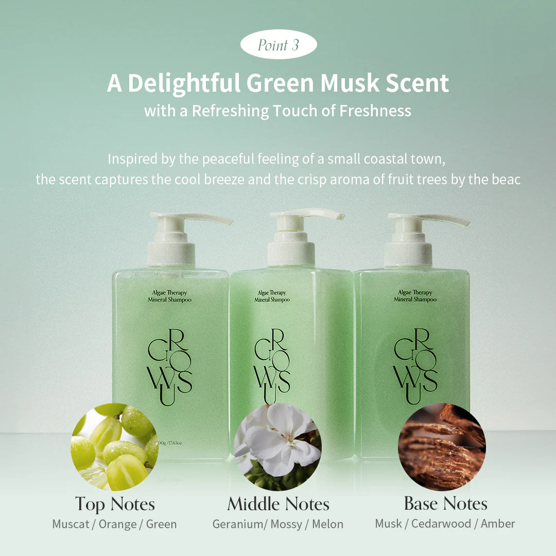 Growus Algae Therapy Mineral Shampoo 500 ml - Olive Kollection