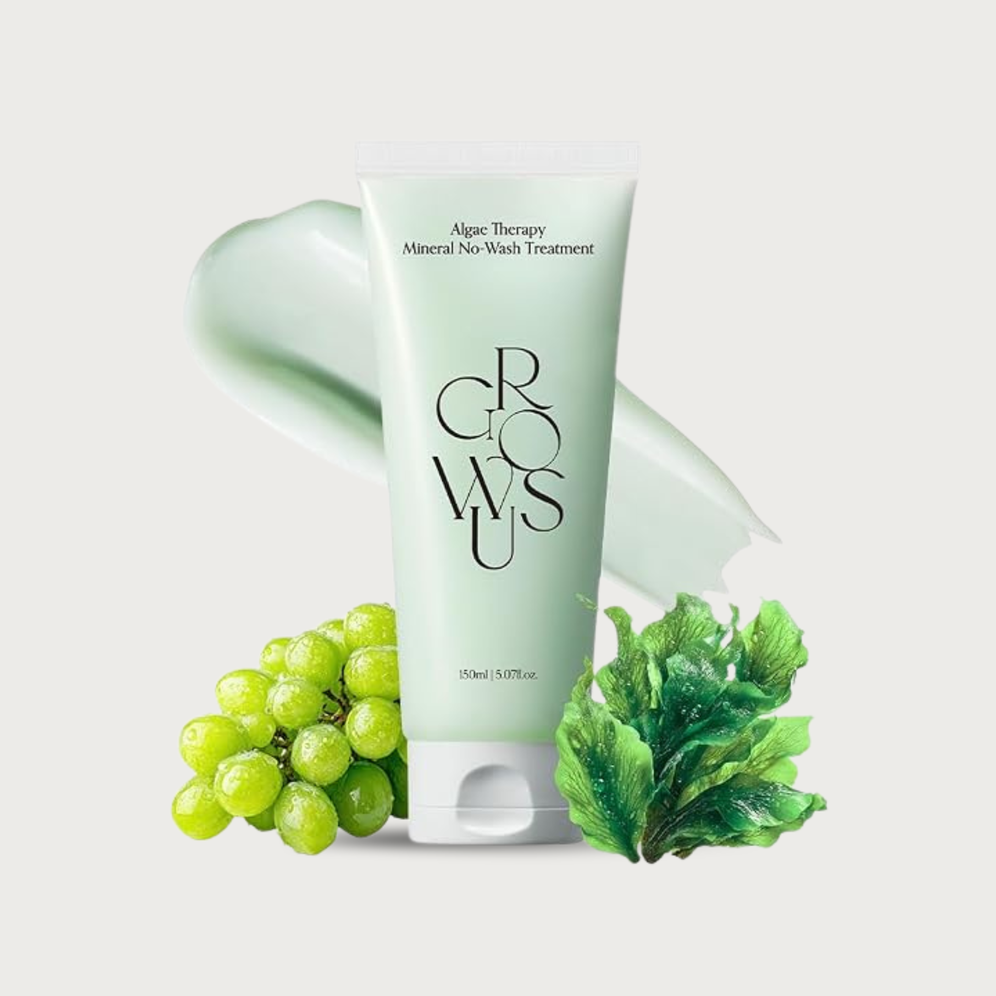 Growus Algae Therapy Mineral No Wash Treatment 150ml – Korean leave-in hair treatment 9 seaweed Ceramide Biotin PDRN