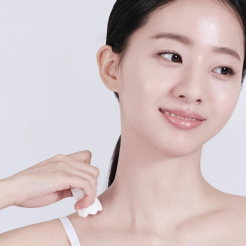 HAUA Ring Gua Sha natural ceramic – smooth coating frictionless glide cool to touch durable Korean facial massage