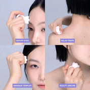HAUA Ring Gua Sha how to use – upward outward strokes with oil serum moisturizer daily routine Korean skincare tool