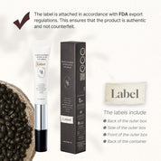 Heveblue Black Yuja Bean Auto Eye Cream tube and packaging