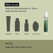 Haruharu Black Bamboo Mist how to use – shake hold 15-25cm mist evenly Korean hydration vegan Olive Kollection