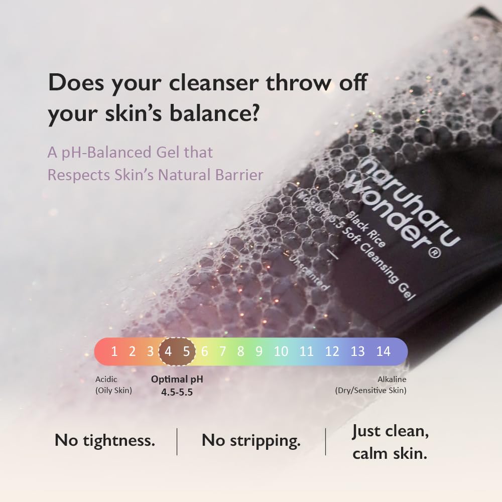 Haruharu Wonder Black Rice Moisture Cleansing Gel 100ml – repeat purchase sensitive oily combo all skin types vegan K-beauty