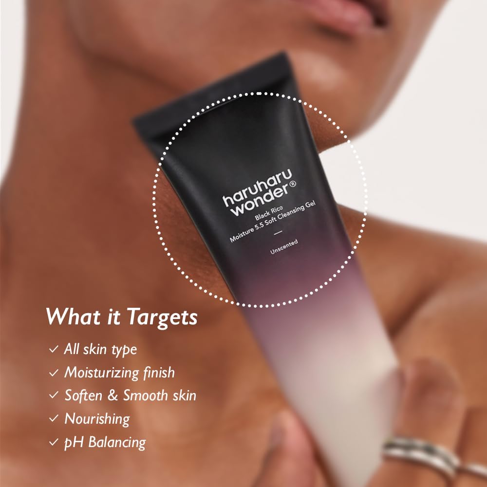 Haruharu Wonder Black Rice Moisture Cleansing Gel 100ml – repeat purchase sensitive oily combo all skin types vegan K-beauty