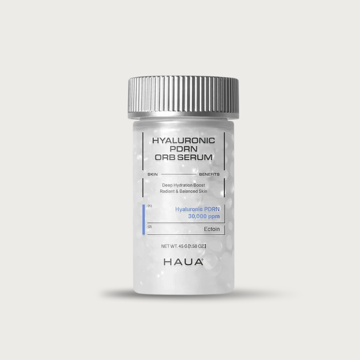 HAUA Hyaluronic PDRN Orb Serum 45g – Korean PDRN serum orb beads burst on contact PDRN 300ppm HA crosspolymer Ectoin Glutathione $27.80