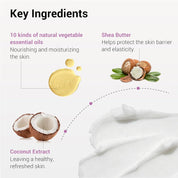 Heimish All Clean Balm ingredients – shea butter coconut extract 10 aroma oils lavender bergamot tea tree eucalyptus geranium frankincense
