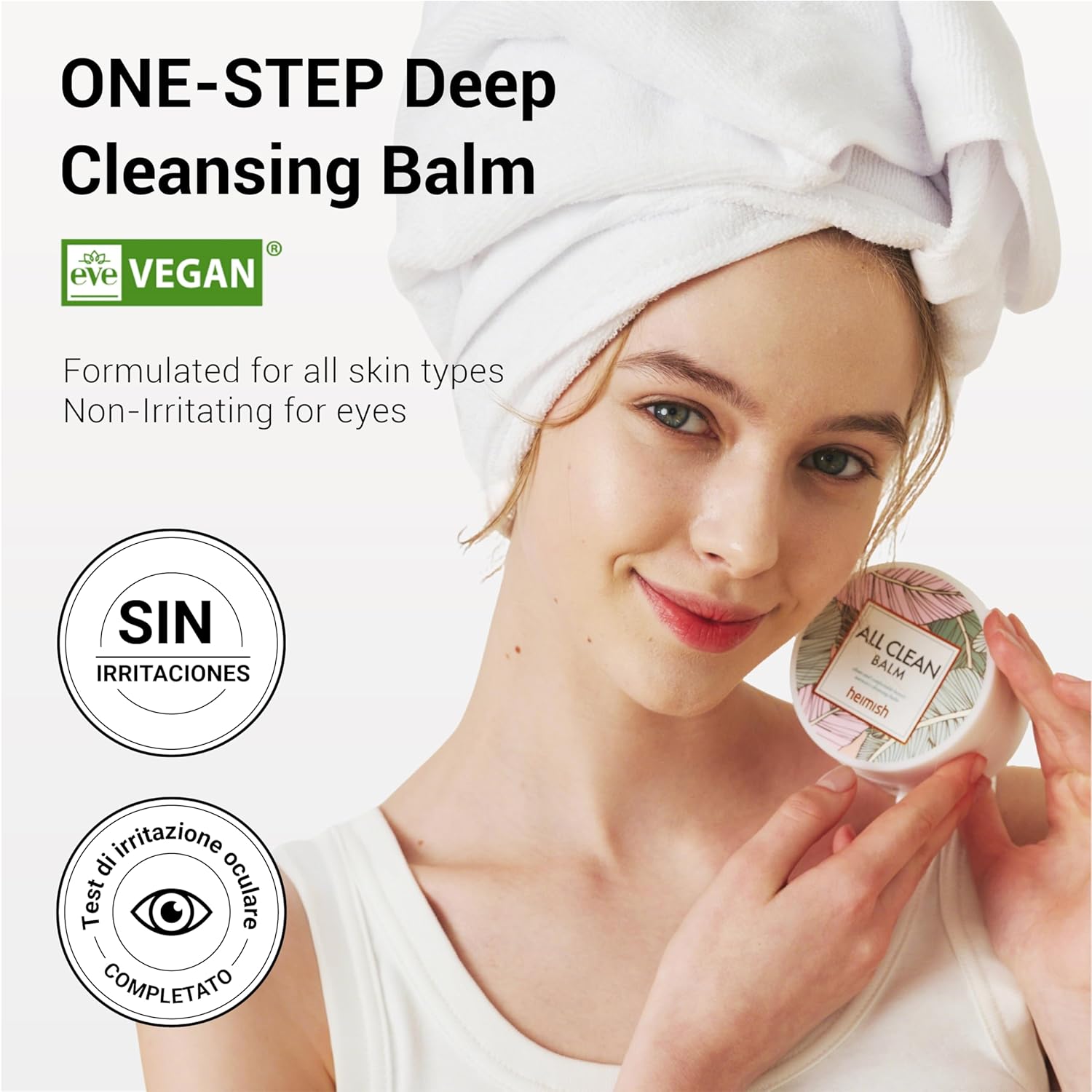 Heimish All Clean Balm spatula – hygienic scoop dry face massage circular add water emulsify milky rinse removes waterproof makeup SPF