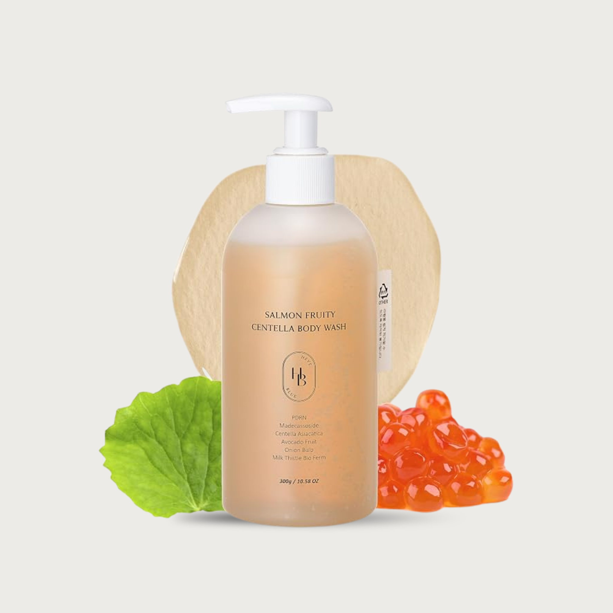 Heveblue Salmon Fruity Centella Body Wash Korean body wash