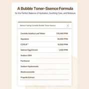 Heveblue Bubble Toner-Ssence salmon PDRN 10,000ppm and squalane