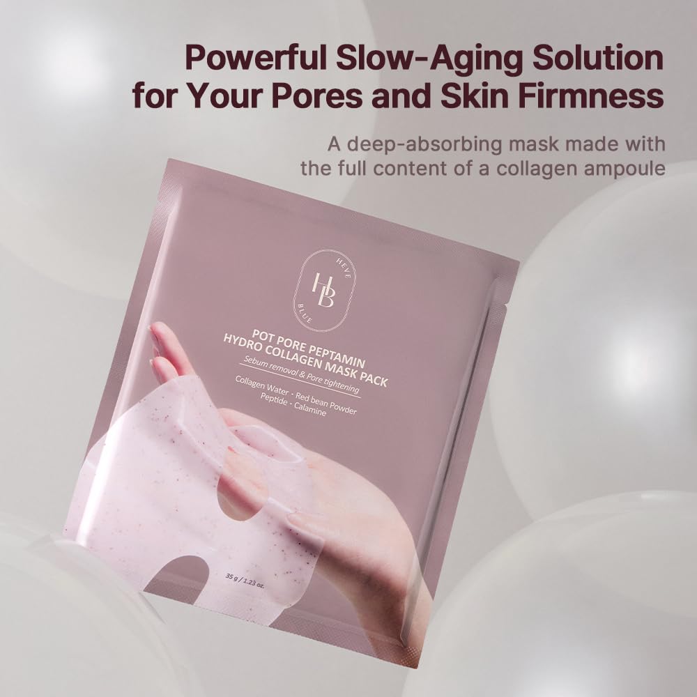 Heveblue Pot Pore Collagen Mask 500 Da low molecular collagen