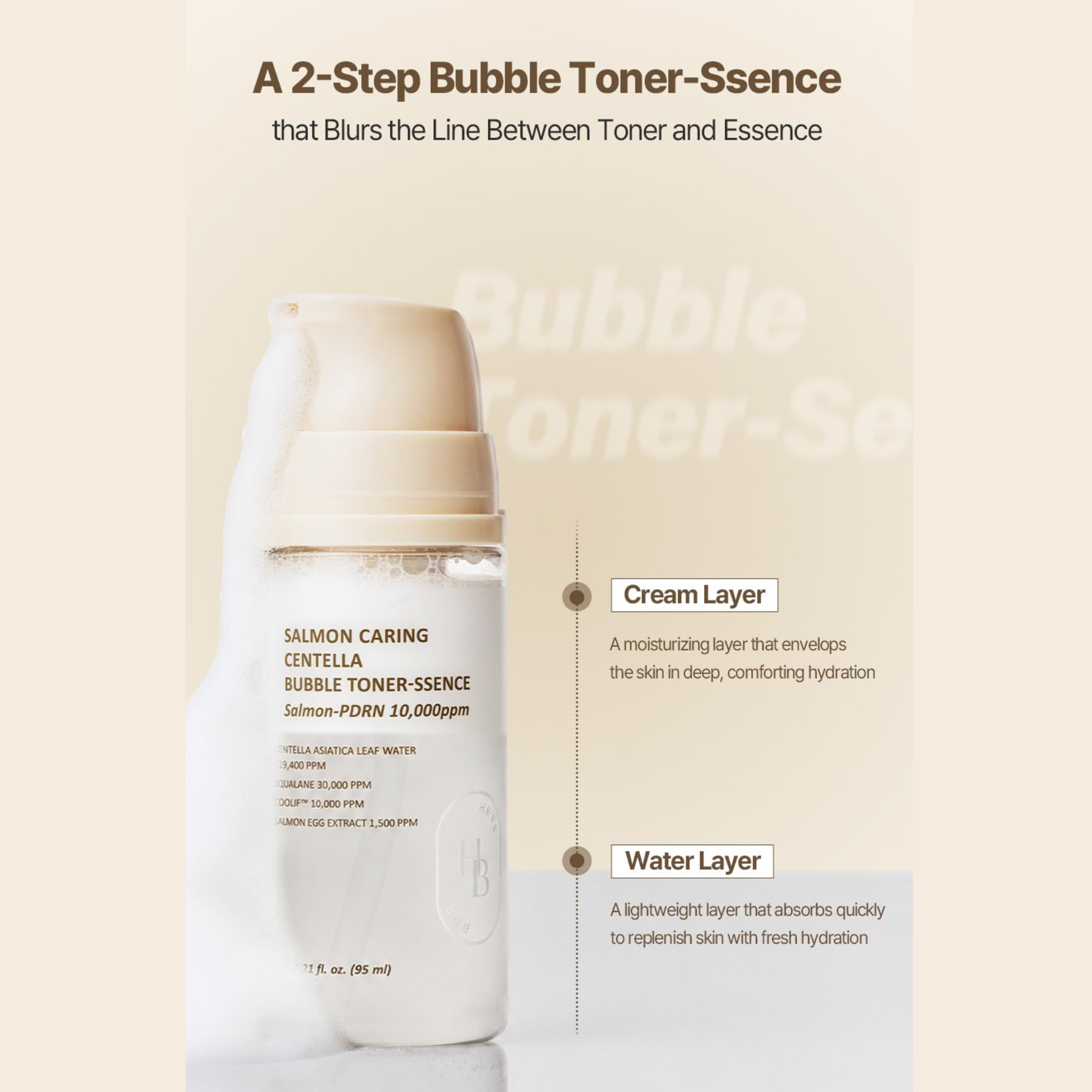 Heveblue Bubble Toner-Ssence micro-bubble foam texture