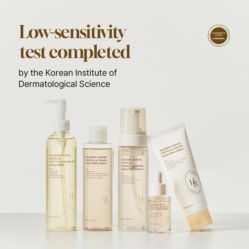 Heveblue Salmon Centella Bubble Cleanser published ingredient concentrations