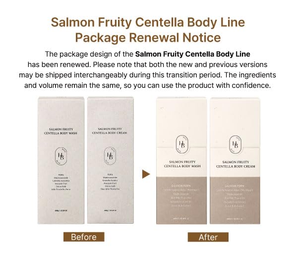Heveblue Salmon Fruity Centella Body Cream 300 ml