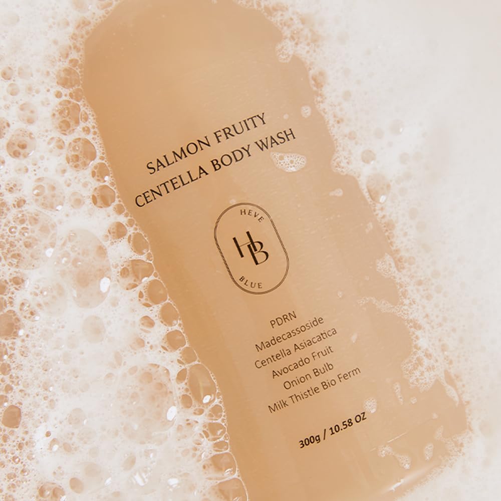 Heveblue Salmon Body Wash guava apple peach fruity scent