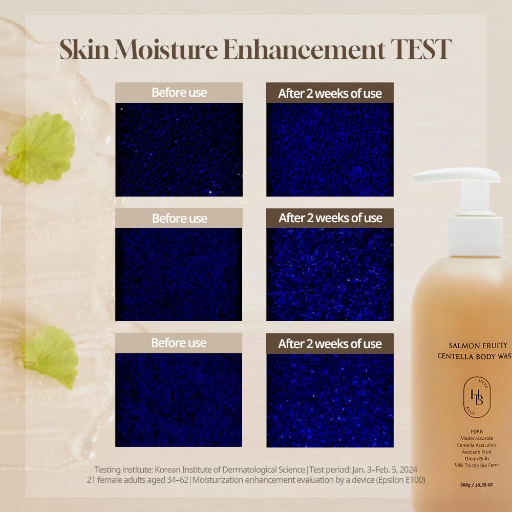 Heveblue Salmon Fruity Centella Body Wash lather texture