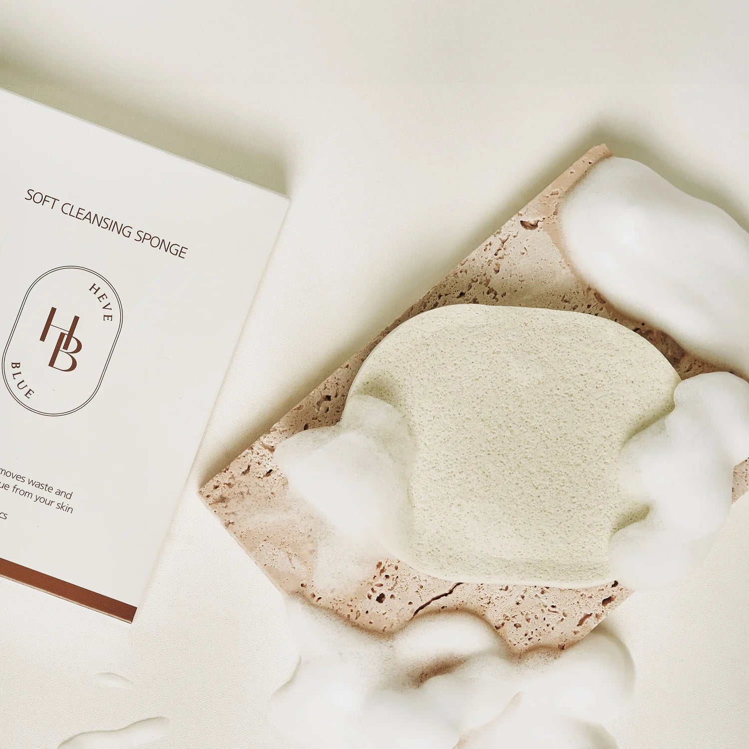 Heveblue Soft Cleansing Sponge micro-porous soft texture