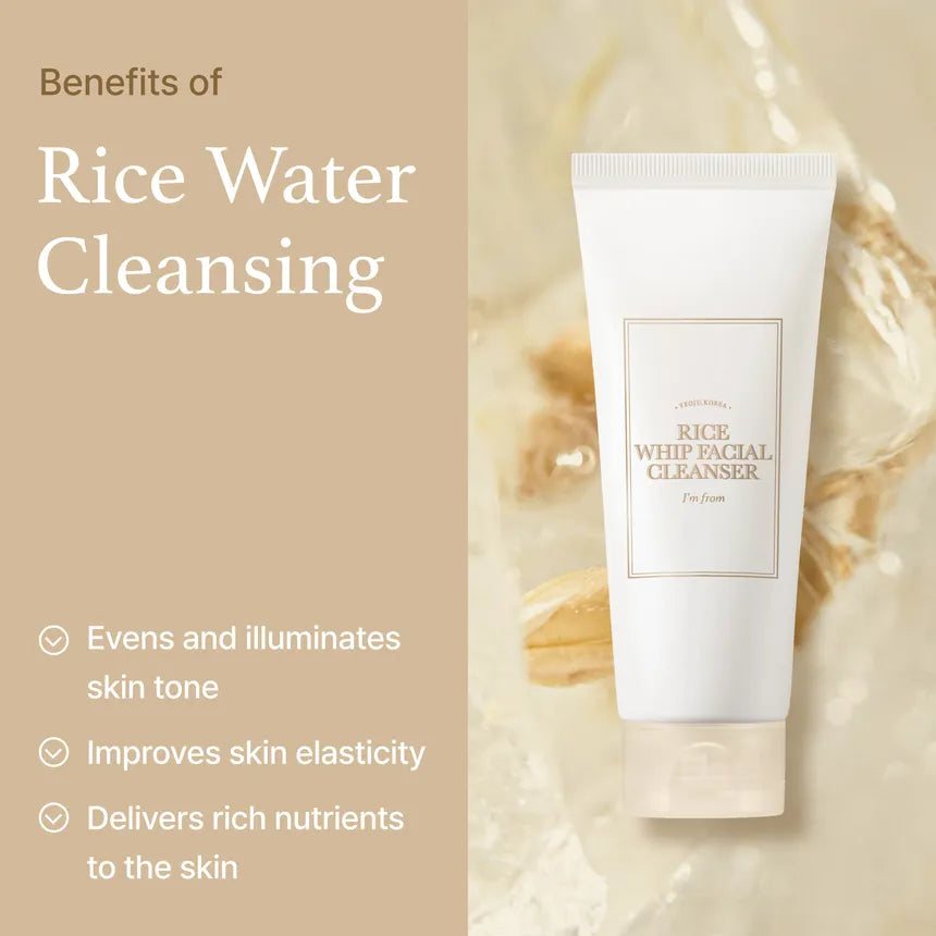 I'm From, Rice Whip Facial Cleanser Set, 3 Piece Set