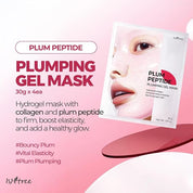 Isntree Plum Peptide Plumping Gel Mask Set