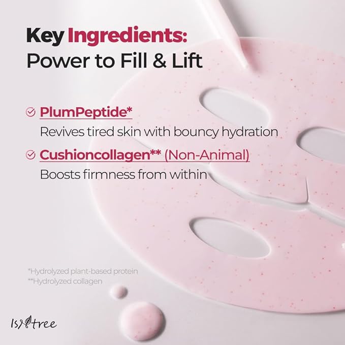 Isntree Plum Peptide Plumping Gel Mask Set