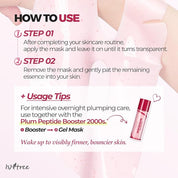 Isntree Plum Peptide Plumping Gel Mask Set