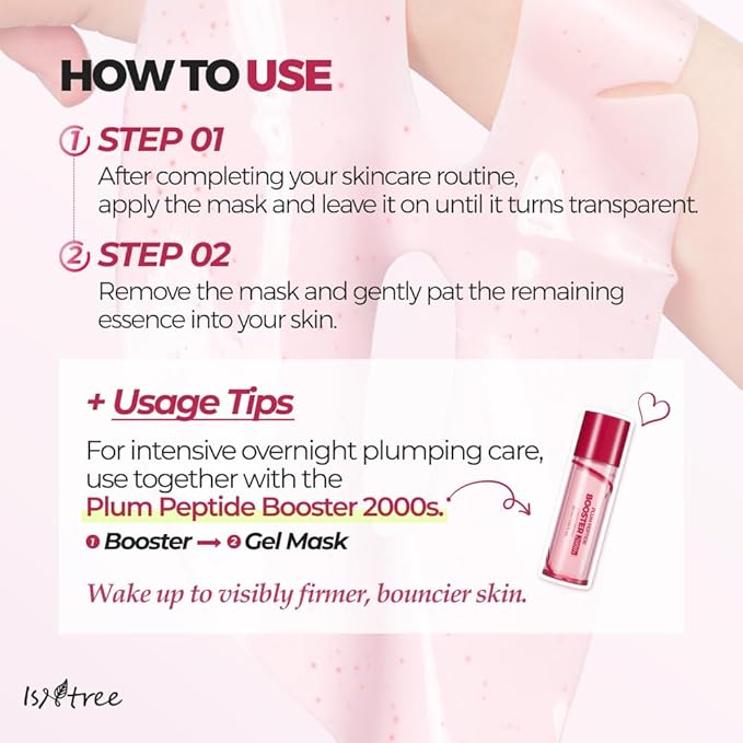 Isntree Plum Peptide Plumping Gel Mask Set