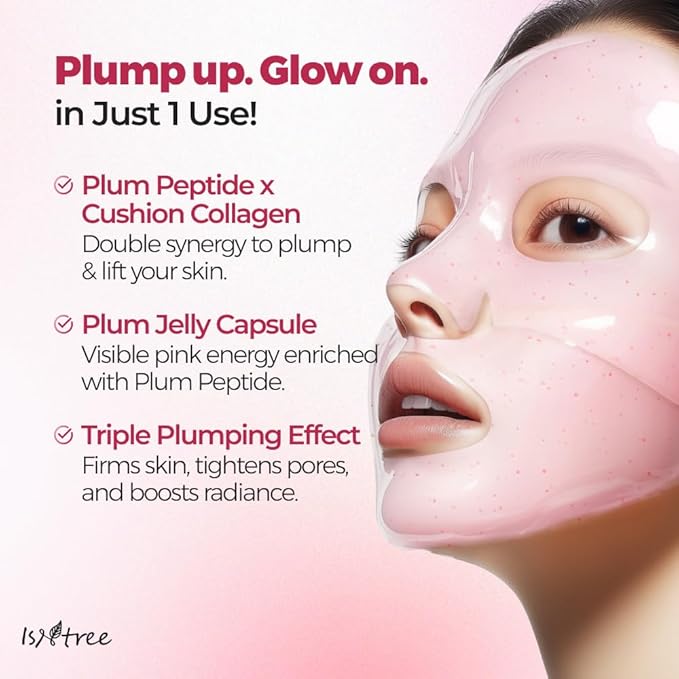Isntree Plum Peptide Plumping Gel Mask Set