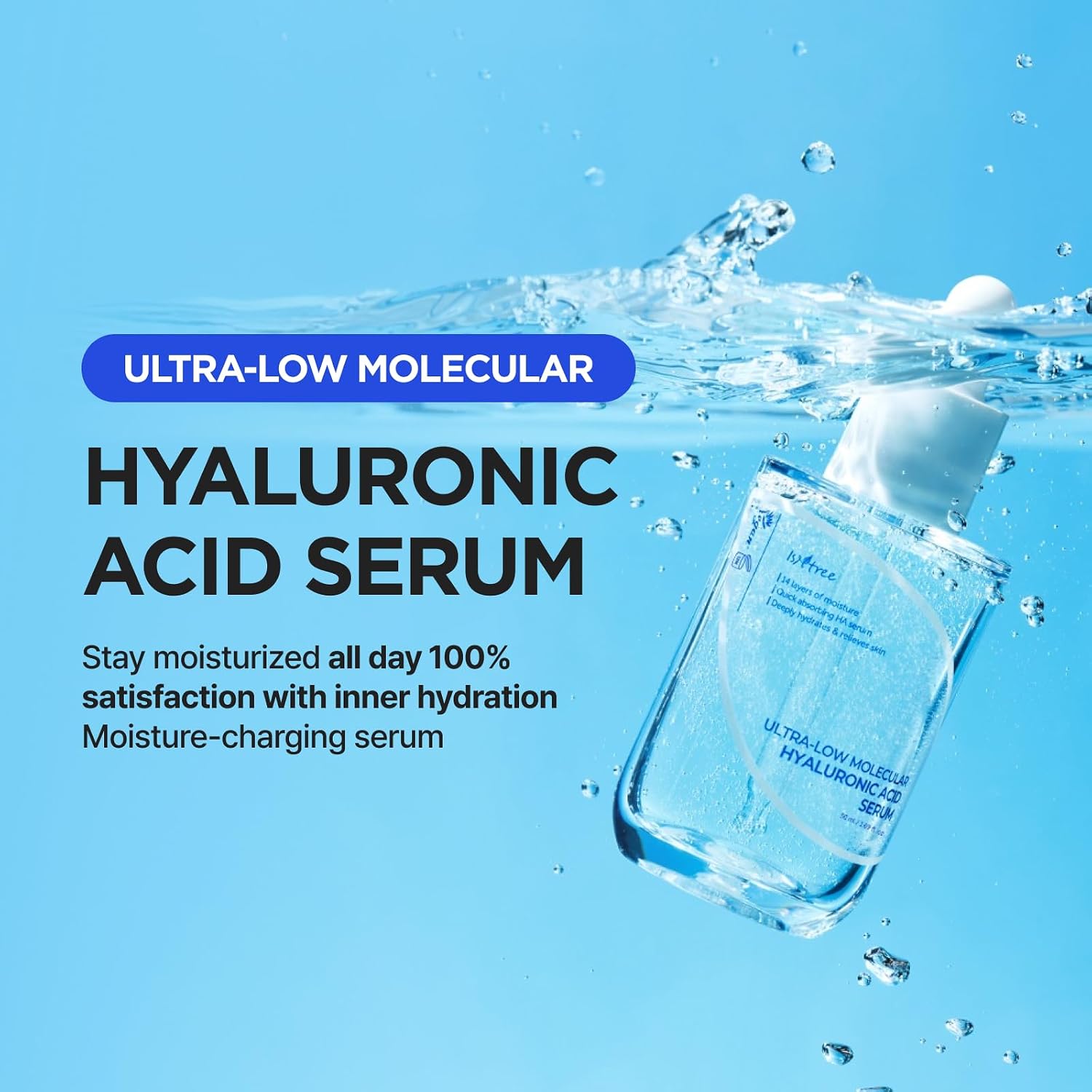 Isntree HA Serum 14 types hyaluronic acid – every molecular weight surface to deep comprehensive hydration lightweight Korean