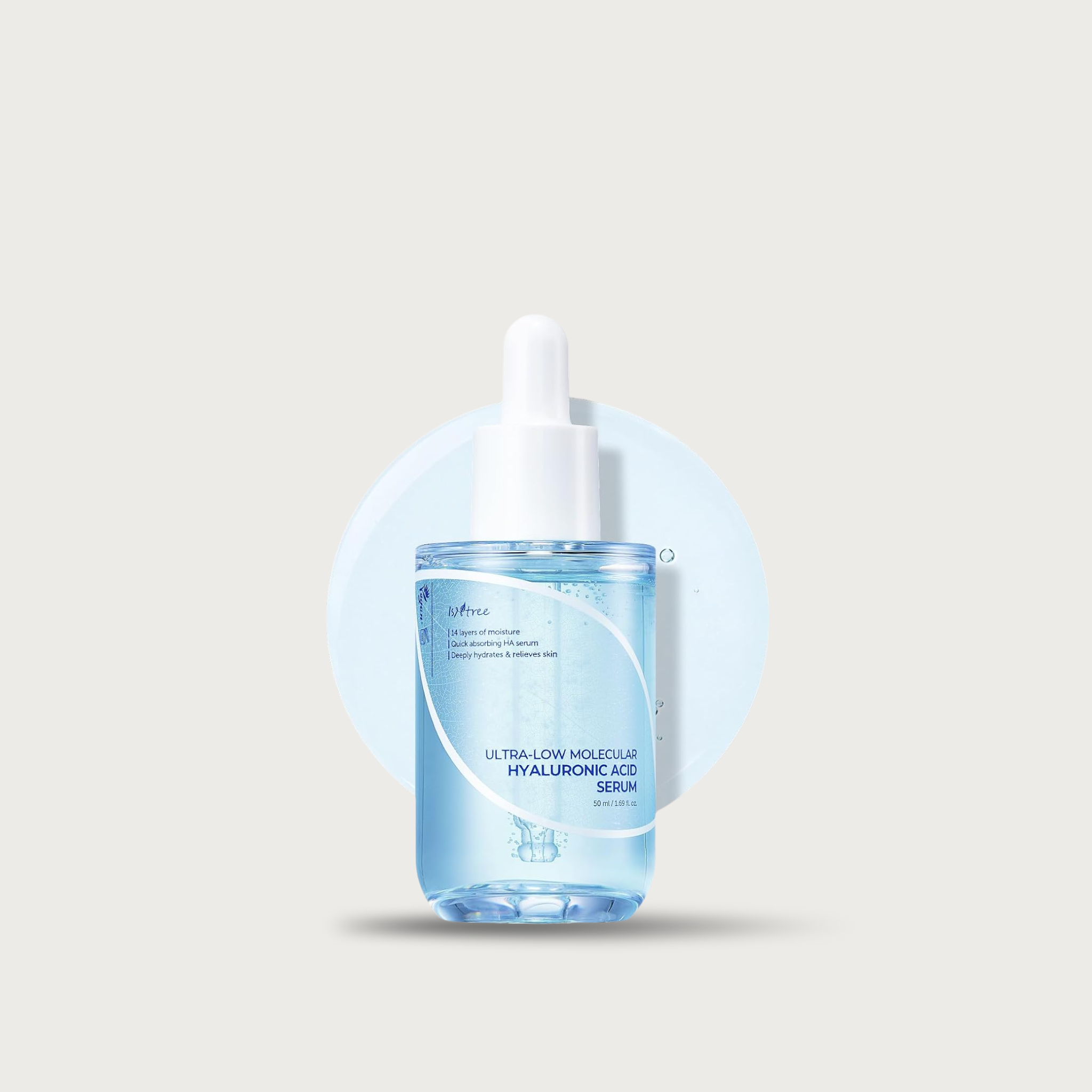 Isntree Ultra Low Molecular Hyaluronic Acid Serum 50ml – 14 HA types Ulleung Island sea water fragrance-free $22 K-beauty