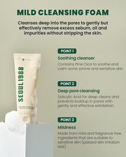 KSECRET Seoul 1988 Cleansing Foam: Pine Cica 1% + Probiotics