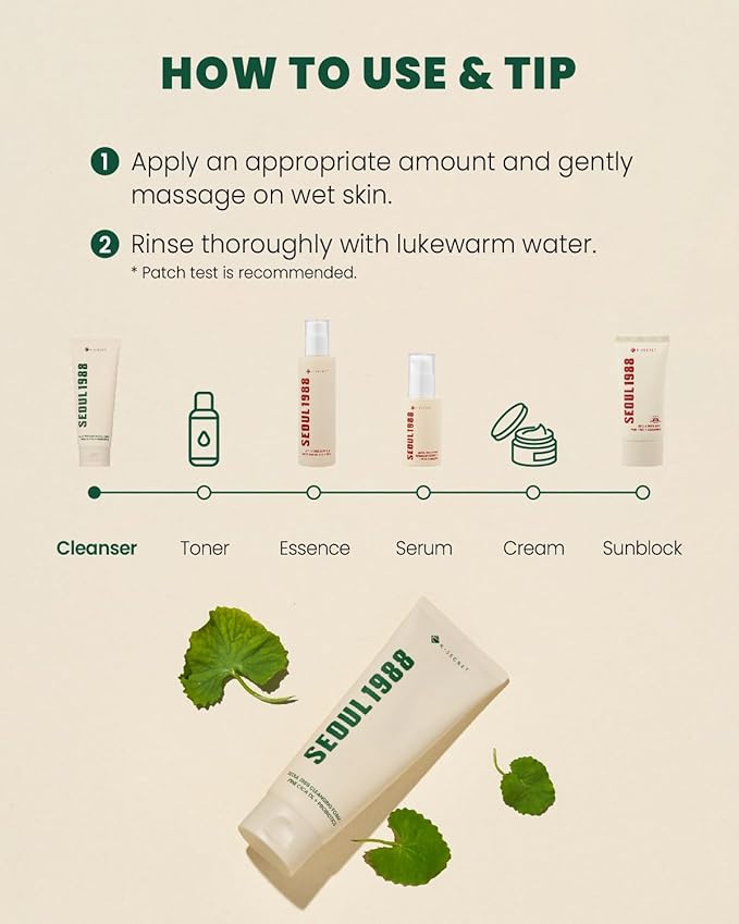 KSECRET Seoul 1988 Cleansing Foam: Pine Cica 1% + Probiotics