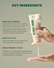 KSECRET Seoul 1988 Cleansing Foam: Pine Cica 1% + Probiotics