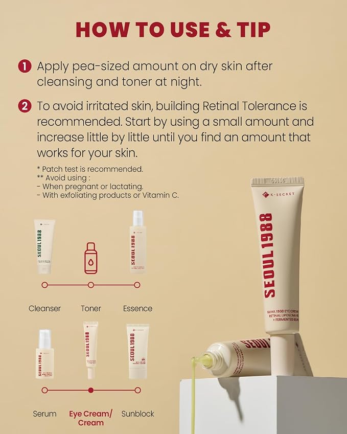 KSECRET SEOUL 1988 Eye Cream: Retinal Liposome 4% + Fermented Bean