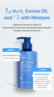 Kundal Airy Volume Hyaluron Treatment 500ml #Blossom Breeze