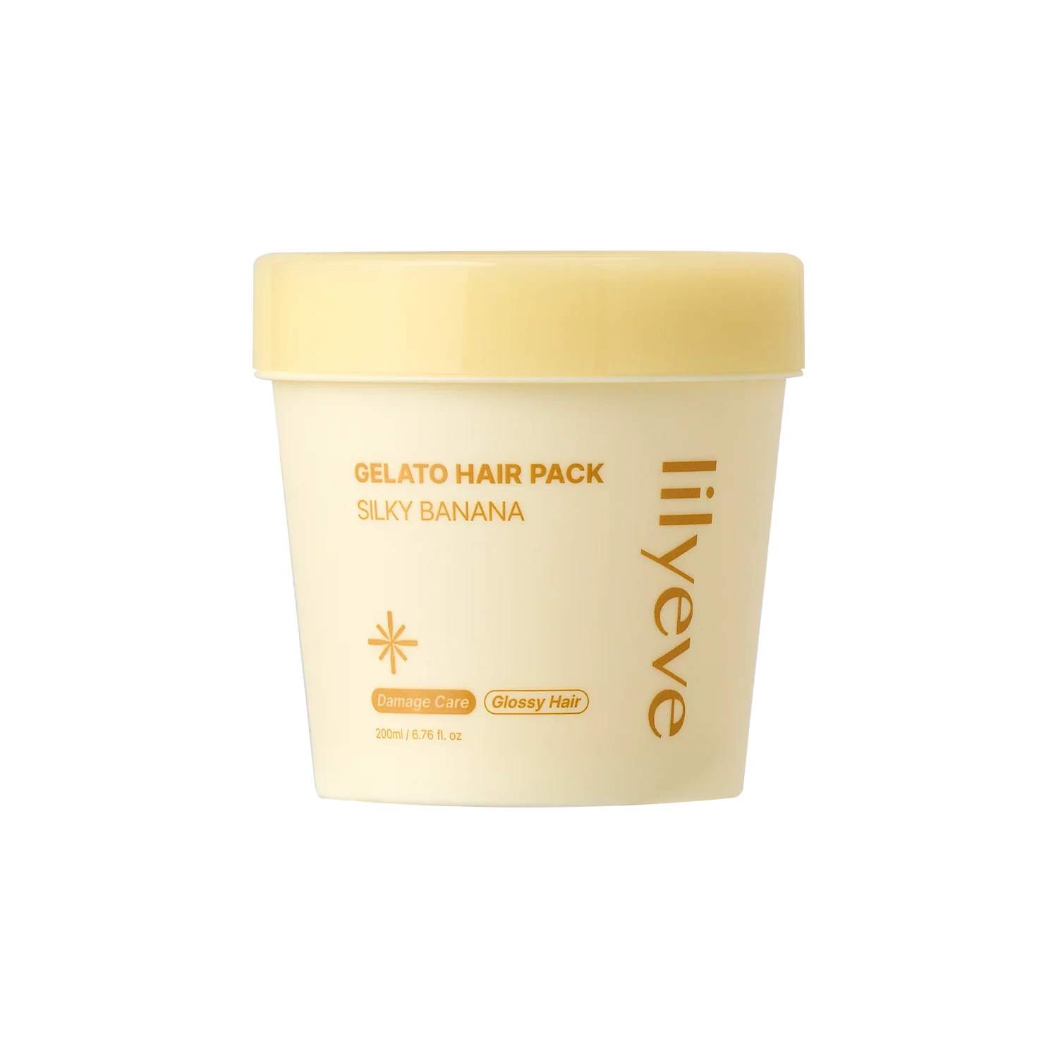 Lilyeve Repair Turn Gelato Hair Pack Silky Banana 200ml – Korean hair mask triple protein keratin smooth shine has fragrance not vegan $25