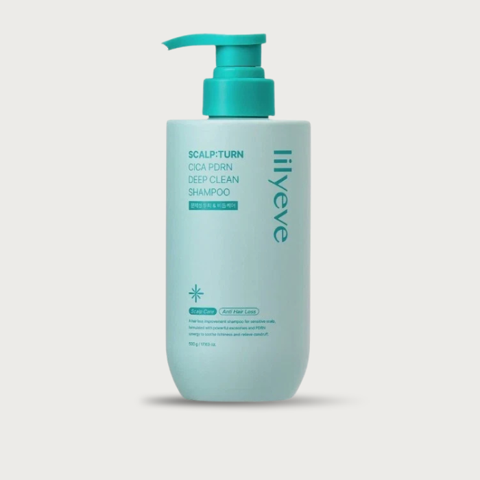 Lilyeve Scalp Turn Cica PDRN Deep Clean Shampoo 500g $25 – Korea #1 drugstore haircare sulfate-free color safe all hair types Korean Olive Kollection 2018