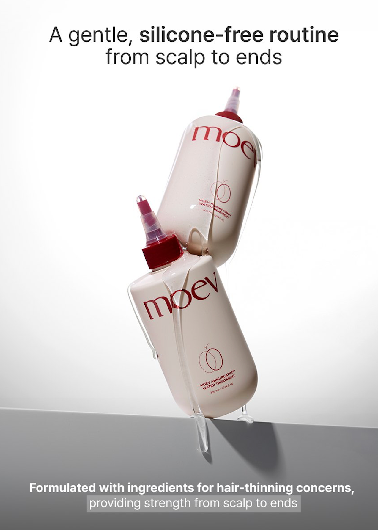 MOEV Annurcatin Water Treatment before after smooth shiny healthy hair results