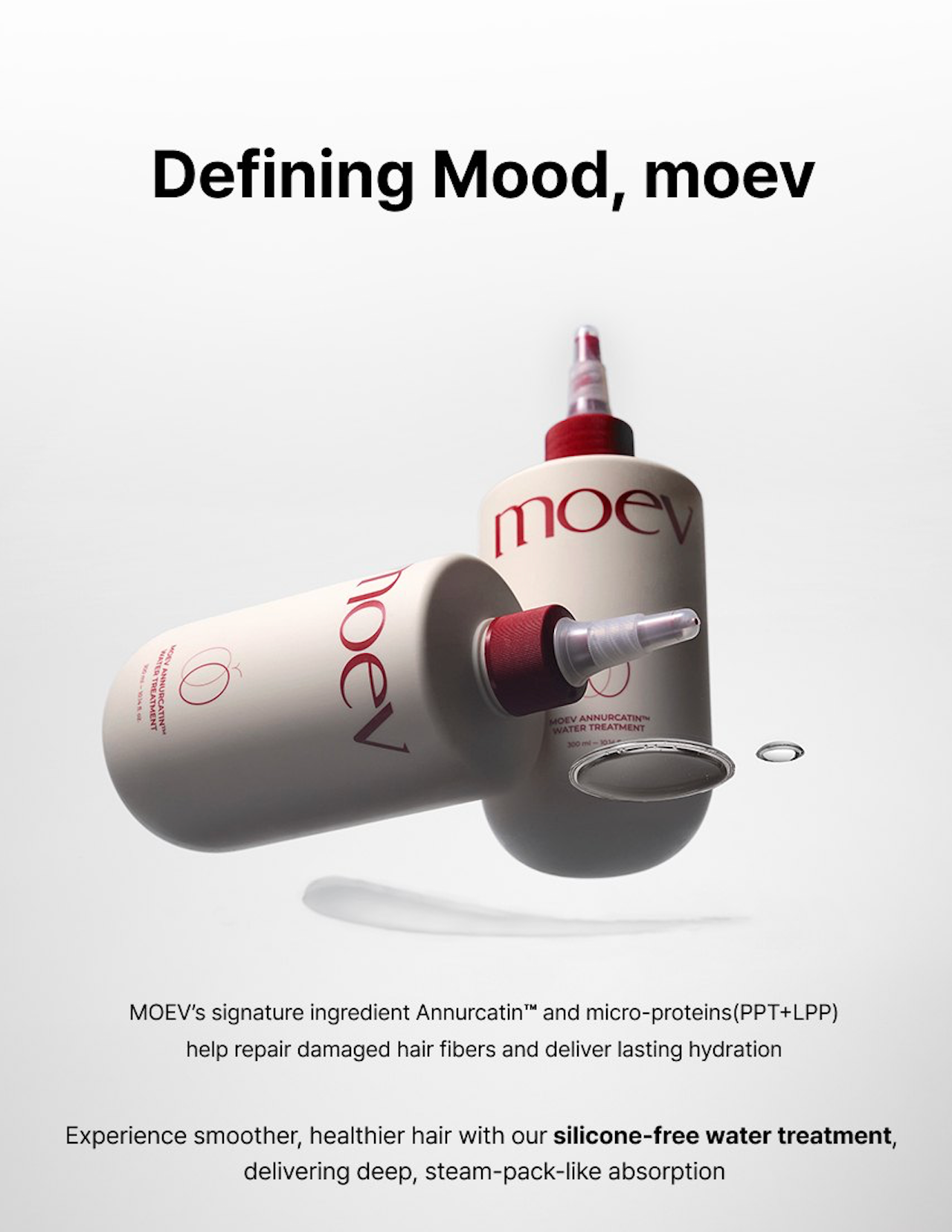 MOEV Annurcatin Water Treatment lightweight formula daily use all hair types
