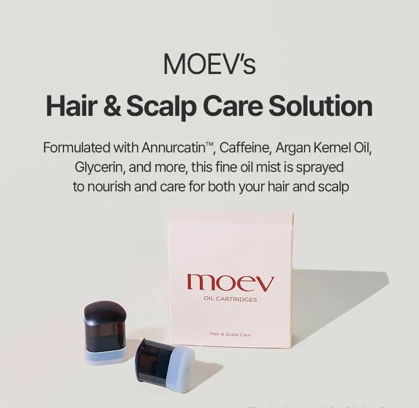 MOEV Oil Cartridges Set 10 cartridge detail – remove silicone cover insert device Hair Steamer Pro compatible all hair types