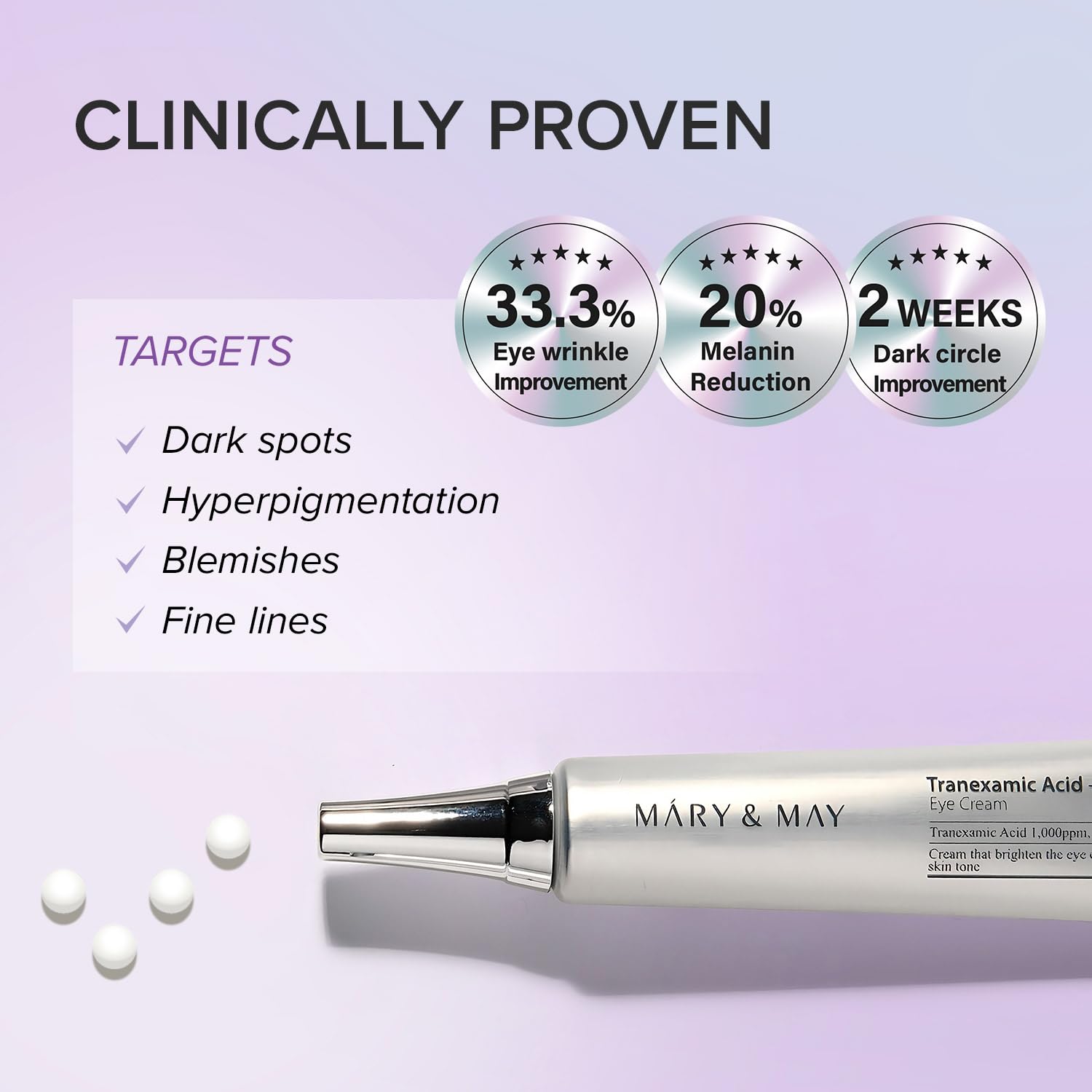 Mary & May Tranexamic Acid + Glutathione Eye Cream 1,000ppm Each Dark Circles 30ml Olive Kollection Mary & May Tranexamic Acid + Glutathione Eye Cream 1,000ppm Each Dark Circles 30ml Olive Kollection