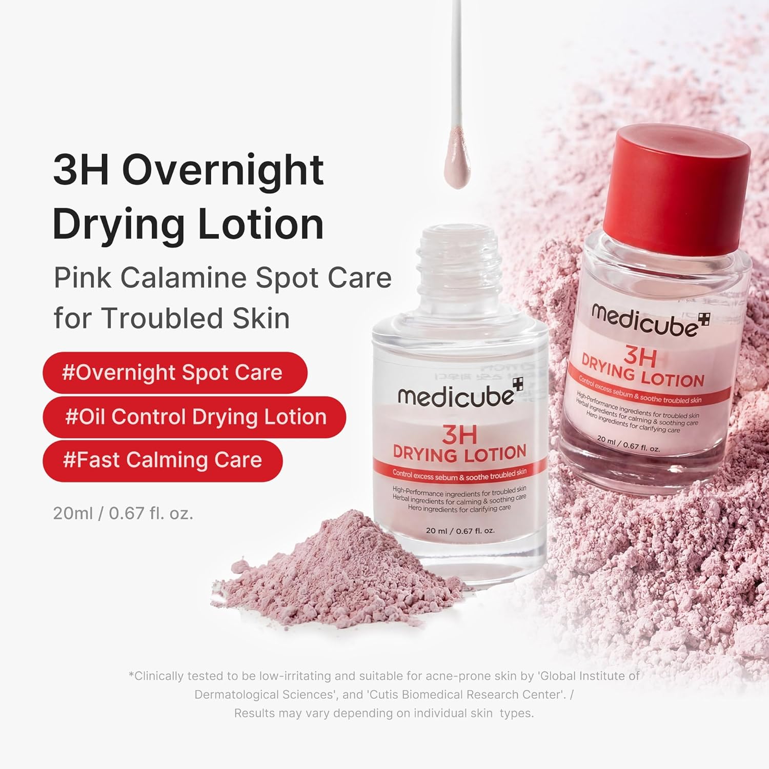 Medicube 3H Drying Lotion pink calamine powder settled in bottle