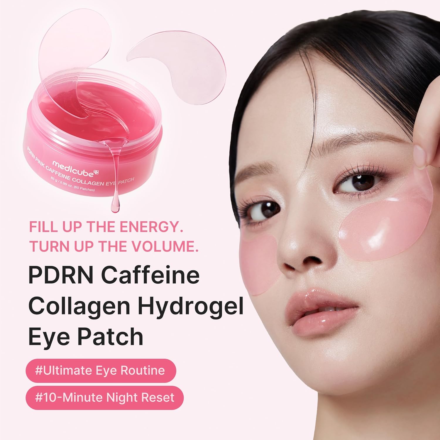 Medicube Eye Patch PDRN Retinol – Sodium DNA salmon cellular repair elasticity fine lines cell turnover firming regenerative duo anti-aging