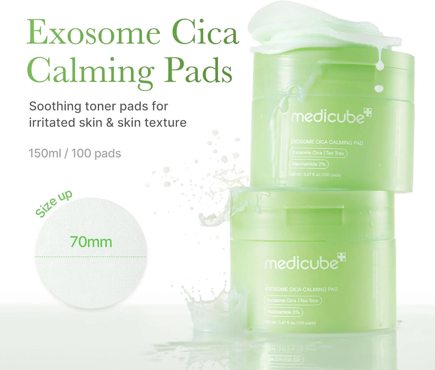Medicube Exosome Cica Calming Pad - Olive Kollection